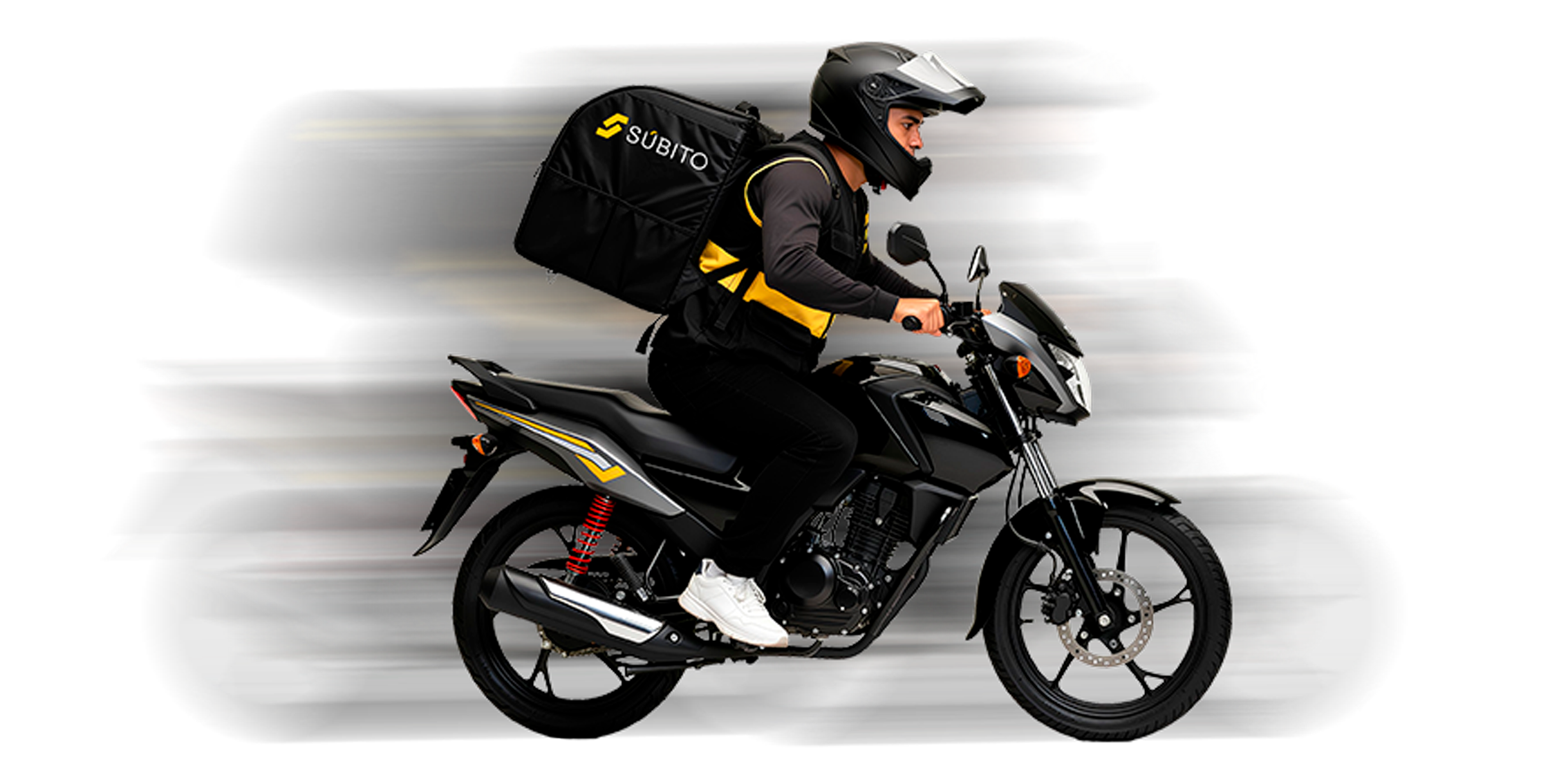 Repartidor recoge y entrega